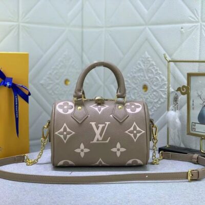 Replica Louis Vuitton Speedy Bandoulière 20 Bicolor Monogram Empreinte Leather M46575